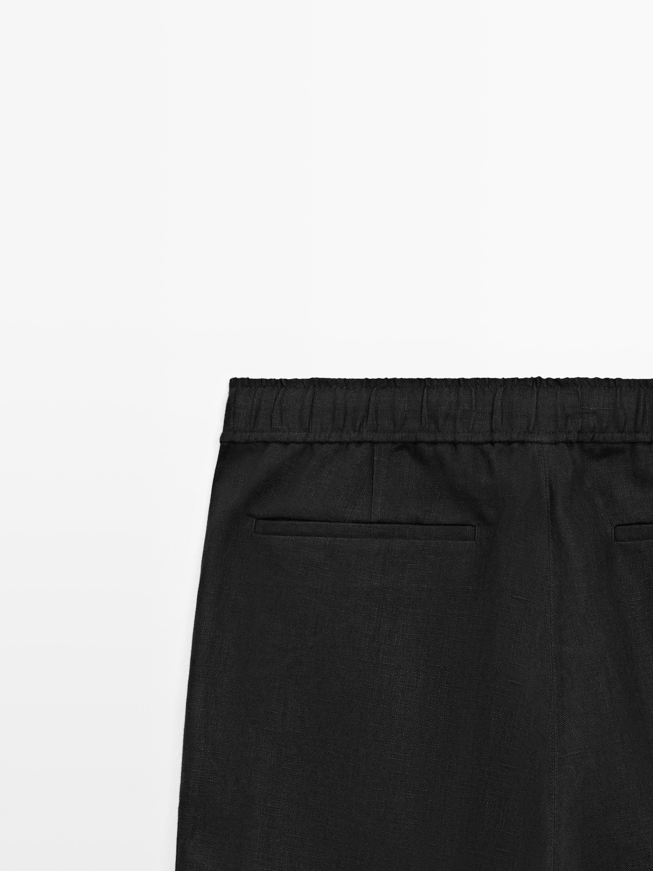 Linen jogger fit pants